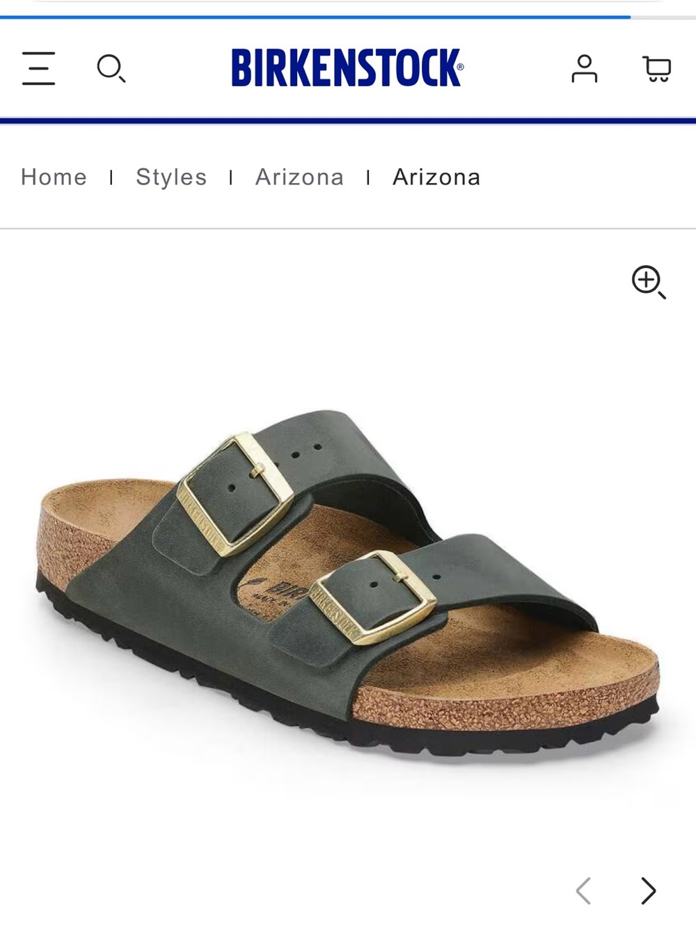 Birkenstock Arizona Two-Strap Sandal in Thyme medium/narrow - Picture 6 of 10